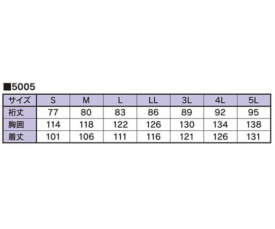 MCC (MaxClean) コートタイプクリーンウエア 5005 ブルー 5Lサイズ5005/B_5L 1個 (ご注文単位1個) 【直送品】