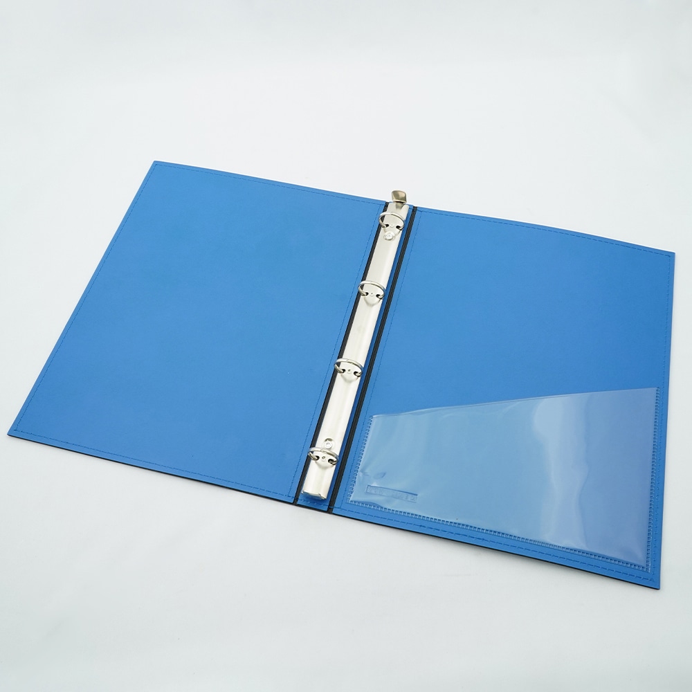 LIHITLAB カルテブック A4・4穴・スタンダード ライトブルーCY4-4L 1冊 (ご注文単位1冊) 【直送品】