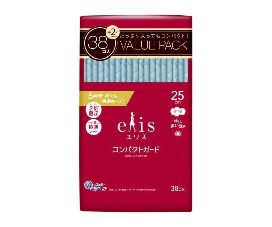 エリエール (大王製紙) エリス コンパクトガード (特に多い昼用) 羽つき 38枚 1個 (ご注文単位1個) 【直送品】