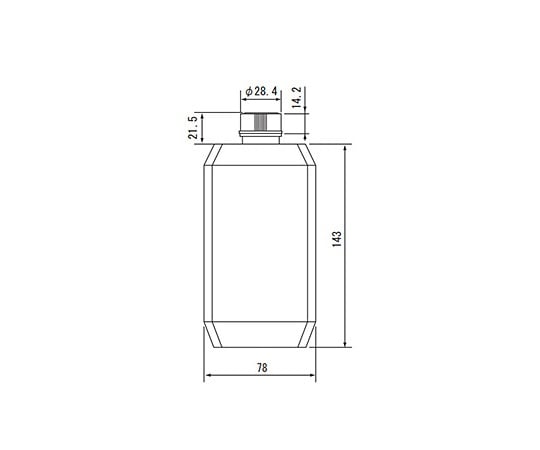 アズワン 角型瓶 (フラット型) 未滅菌 1本K-500 1本 (ご注文単位1本) 【直送品】