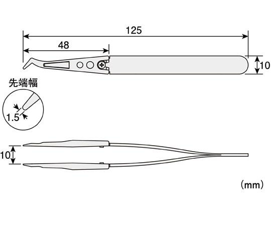ホーザン ESDソフトチップピンセットP-642-J 1個 (ご注文単位1個) 【直送品】