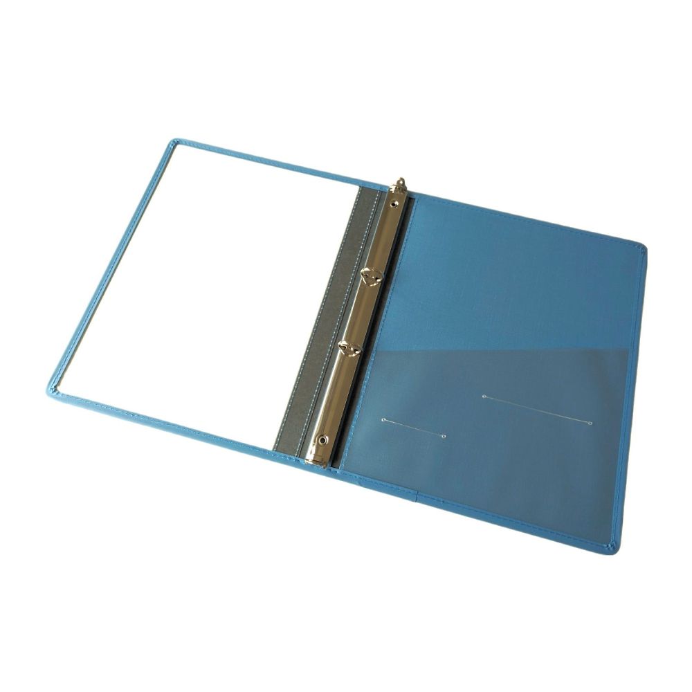 サンリーフ カルテブック (クリアータイプ) A4 2穴 ブルー 背幅30mmSKC-430-2BL 1冊 (ご注文単位1冊) 【直送品】