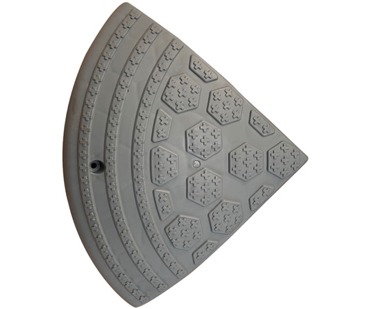 セーフラン安全用品 段差プレート (コーナー用) 340×340×150mm 1.6kg/p 連結用ネジ付属 グレーJ2409 1個 (ご注文単位1個) 【直送品】