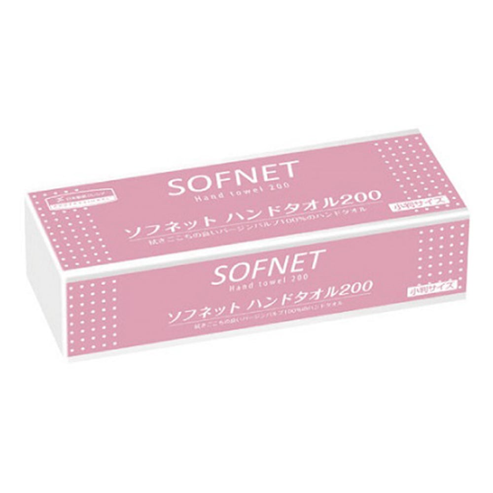 クレシア ソフネット ハンドタオル200 小判 220×170mm 200枚36310 1袋 (ご注文単位1袋) 【直送品】
