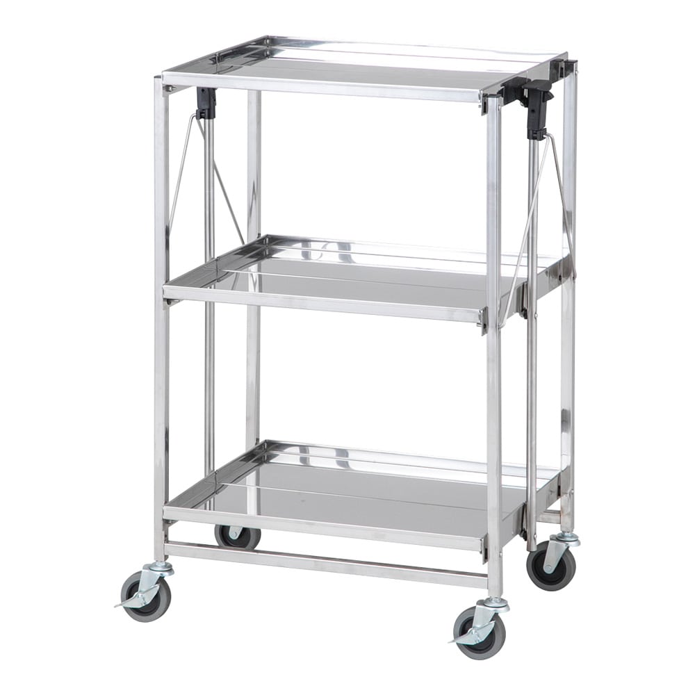 アズワン 折りたたみラボベンチF (ステンレス製) 3段タイプLB800F-SUS 1台 (ご注文単位1台) 【直送品】