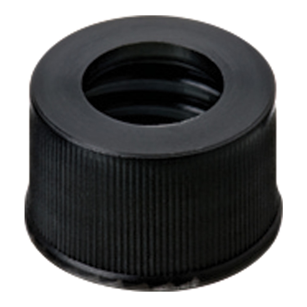 アズワン オートサンプラー用バイアル用 黒キャップ＋セプタム (PTFE/ゴム) 1袋 (100個入) 1袋 (ご注文単位1袋) 【直送品】