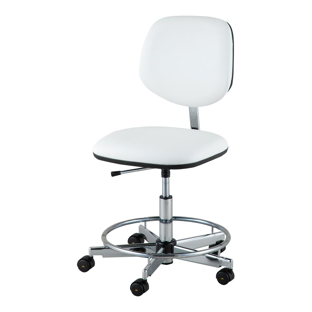 アズワン 快適クリーンルームチェア (フィット) ホワイト リング有りKCC-WR 1個 (ご注文単位1個) 【直送品】