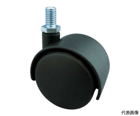 アズワン ねじ込み双輪キャスター ナイロン車輪 自在 Φ50 M12TDG-50-M12 1個 (ご注文単位1個) 【直送品】