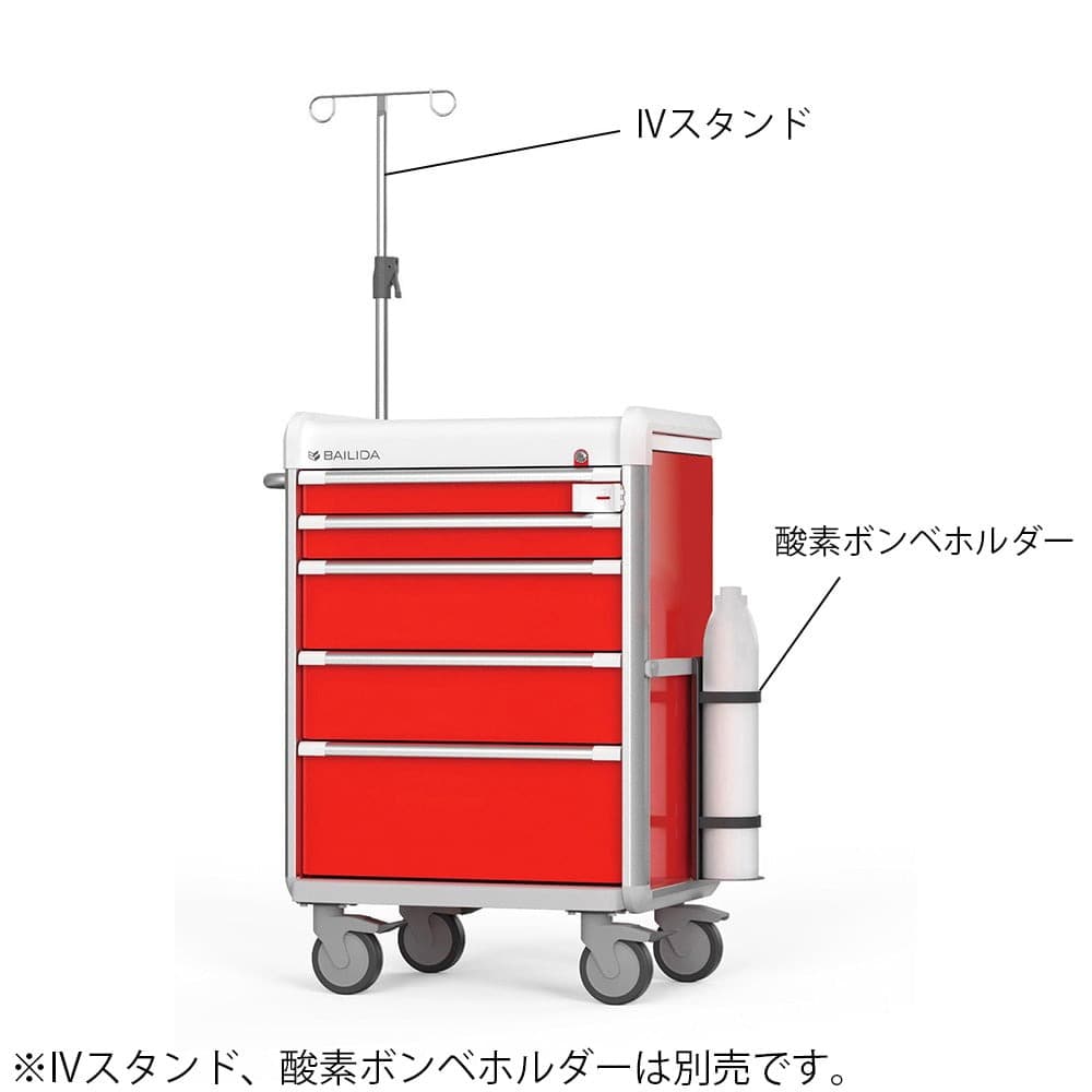 アズワン 救急カート 本体EX34EMG 1台 (ご注文単位1台) 【直送品】