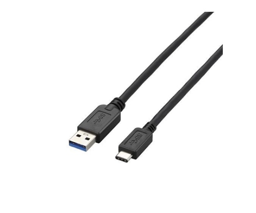 エレコム USB3.1ケーブル A-Cタイプ ノーマル 2m ブラックUSB3-AC20BK 1パック (ご注文単位1パック) 【直送品】