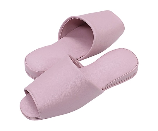 ストロング スリッパ (抗菌カラーテンダー・6足入) 前開き ピンク 1袋 (ご注文単位1袋) 【直送品】