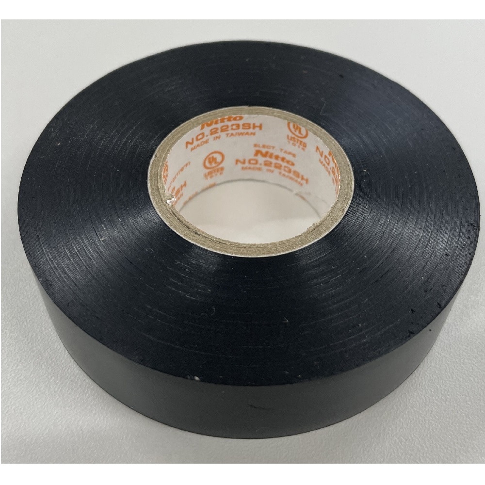 日東電工 ビニル粘着テープ 19mm×20m×0.19mm 黒NO.223SH 1巻 (ご注文単位1巻) 【直送品】