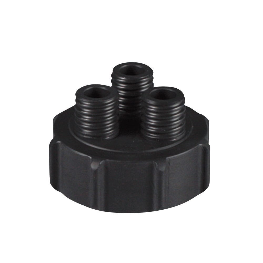 アズワン 静電気拡散性ねじ口瓶用キャップ キャップ/S60、ホース/GL18×3個D 772-20 1個 (ご注文単位1個) 【直送品】