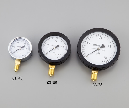 アズワン 汎用圧力計A形 φ75 G3/8B1.6 1個 (ご注文単位1個) 【直送品】