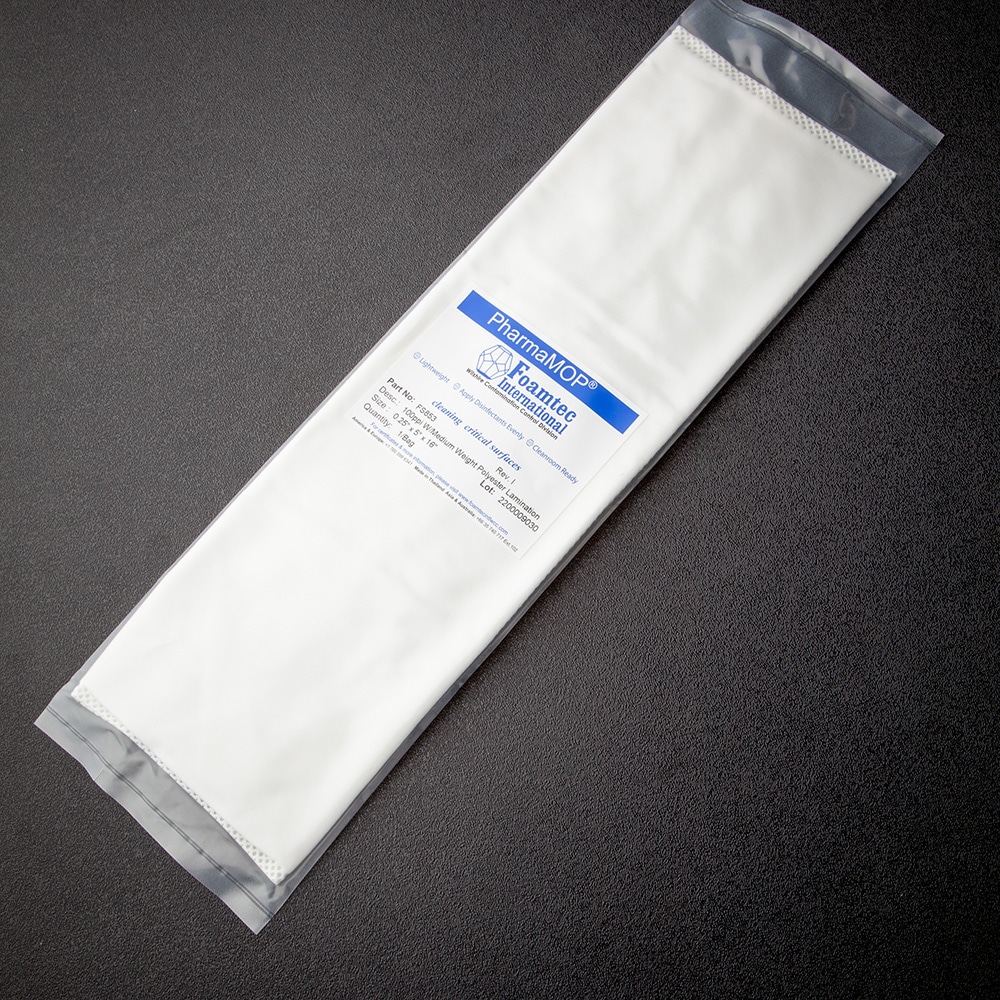 Foamtec クリーンルームモップ 交換用モップカバー 1箱 (10枚入) FS853 1箱 (ご注文単位1箱) 【直送品】