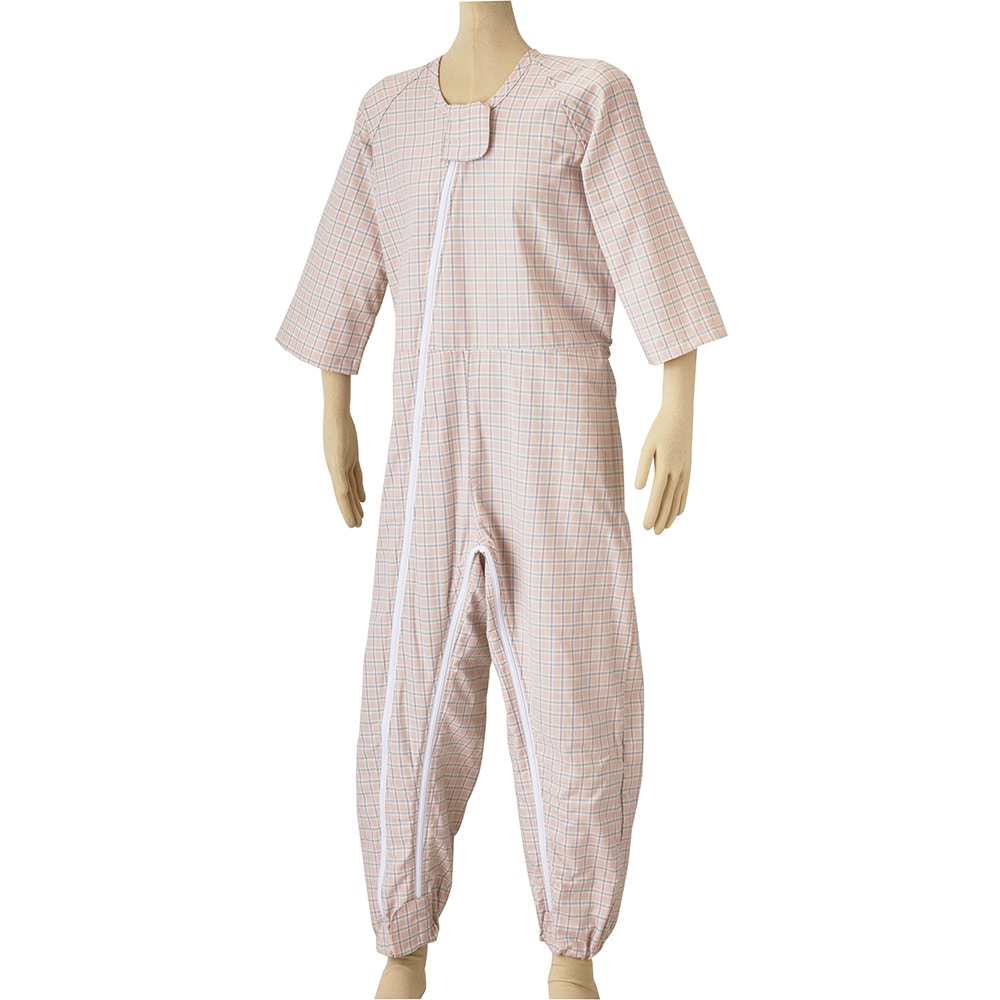 松本ナース産業 つなぎねまき ビエラ WファスナーII型ホックカバー付 ピンク L4300 1枚 (ご注文単位1枚) 【直送品】