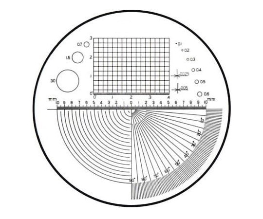 クリアー光学 ガラススケール Φ35mm (タイプ1) P-201N 1個 (ご注文単位1個) 【直送品】