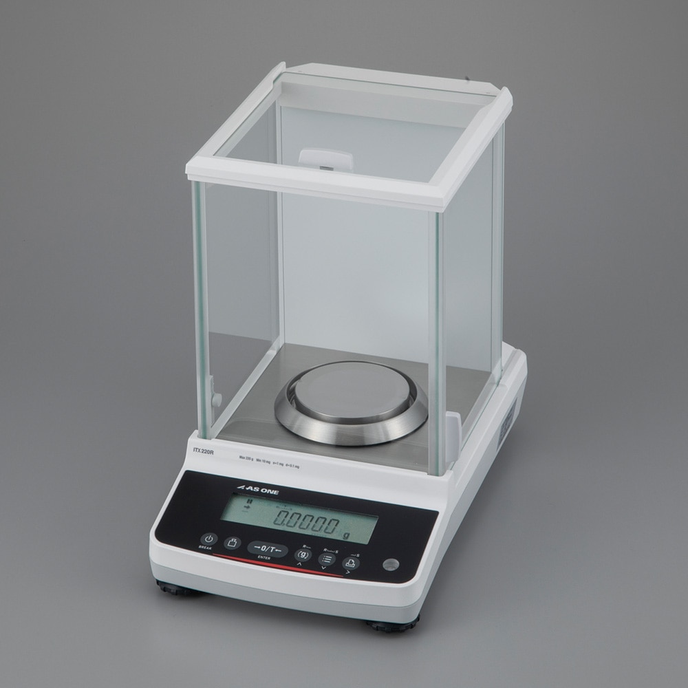 アズワン 分析天秤 (IT-Rシリーズ) 秤量220g 最小表示0.1mg 校正分銅内蔵ITX220R 1台 (ご注文単位1台) 【直送品】