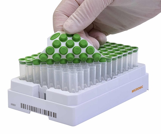 Micronic Europe B.V. 96well format用Push Cap 96well プレート一体型 黒色 1パック (40マット入) MP53087 1パック (ご注文単位1パック) 【直送品】