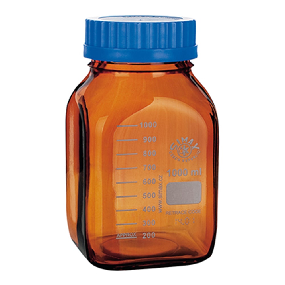 アズワン 広口メディウム瓶 遮光 1000mL 滅菌済2080M/H1000 1個 (ご注文単位1個) 【直送品】