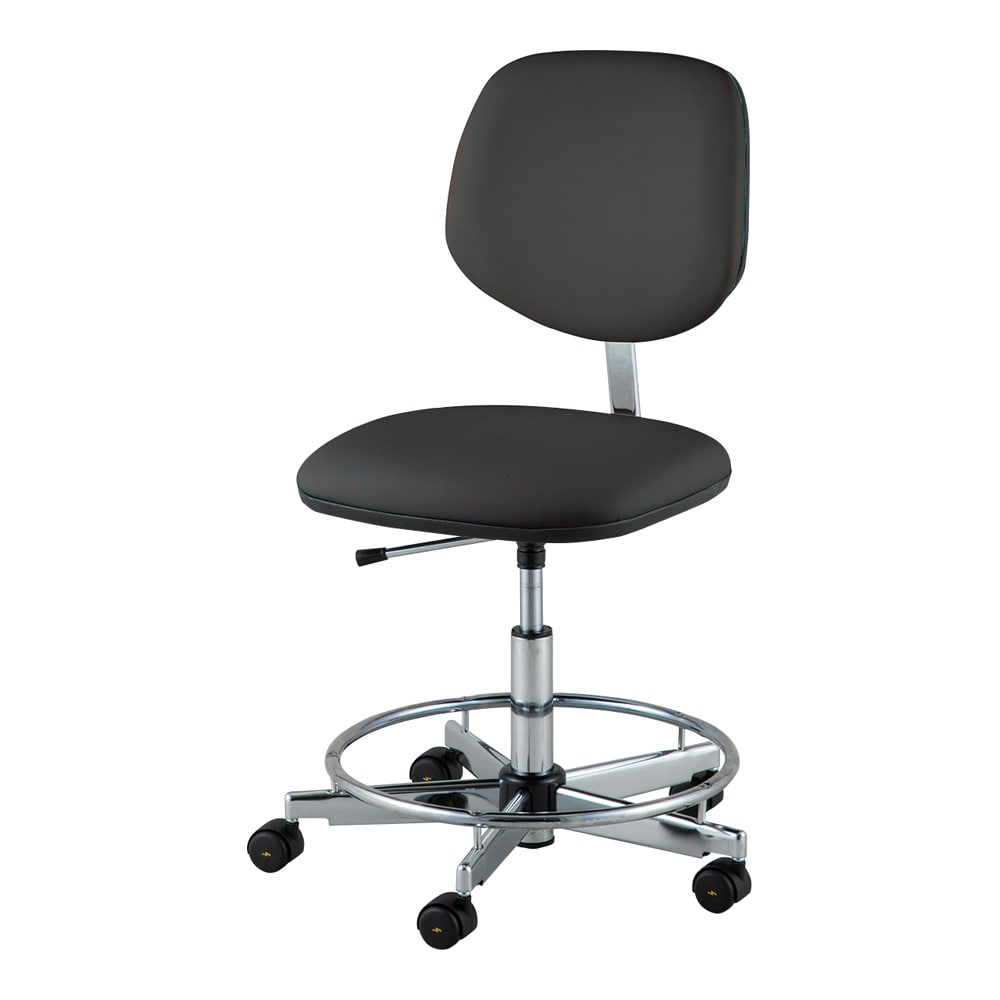 アズワン 快適クリーンルームチェア (フィット) ブラック リング有りKCC-BR 1個 (ご注文単位1個) 【直送品】