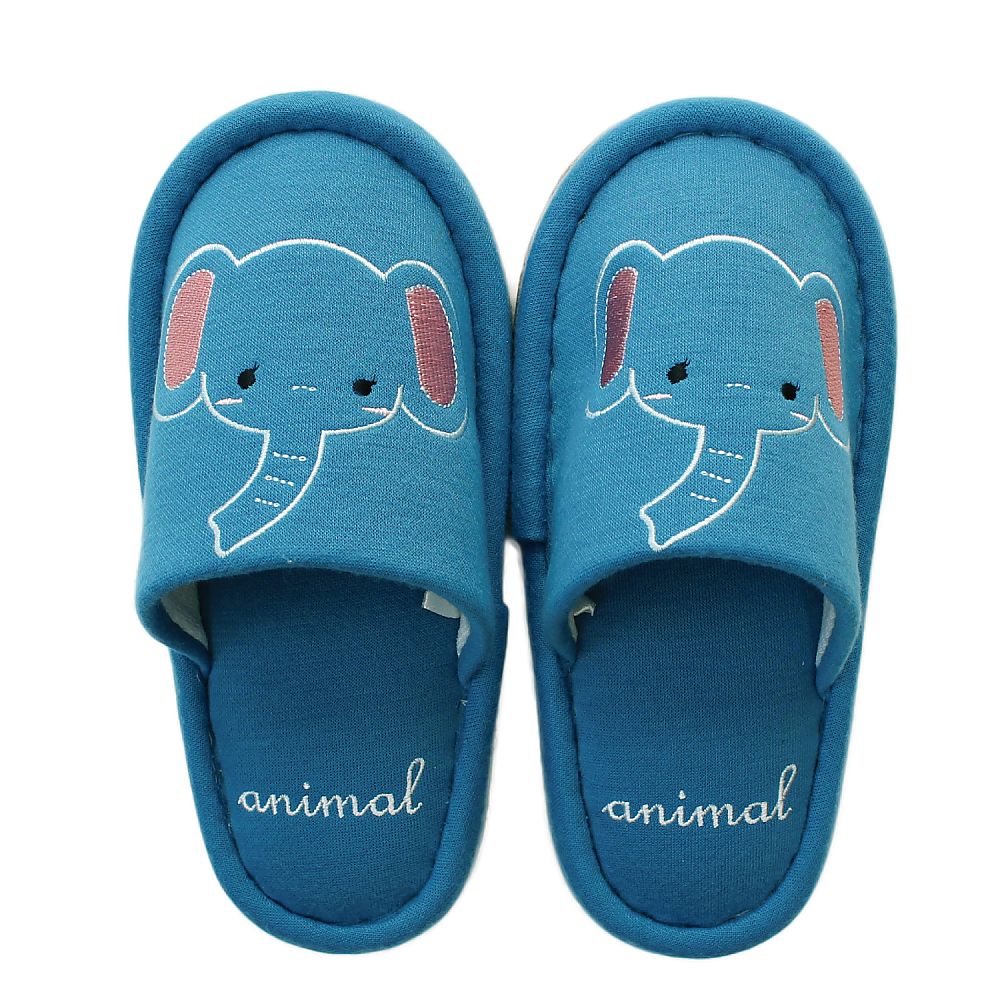 ストロング 子供用スリッパ (アニマル) ブルー 1足 (ご注文単位1足) 【直送品】
