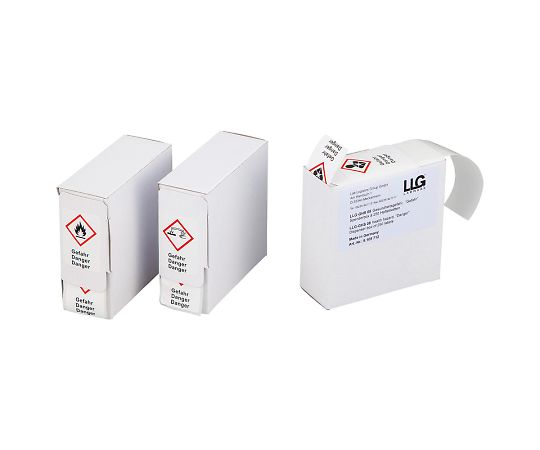 LLG Labware 警告ラベル (英・仏・独3か国語表記) GHS01 爆発物 (警告) 250枚入9105700 1巻 (ご注文単位1巻) 【直送品】