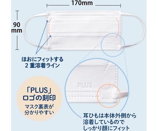 プラス 肌にふんわりマスク 個包装タイプ 50枚入SM-050P 1箱 (ご注文単位1箱) 【直送品】