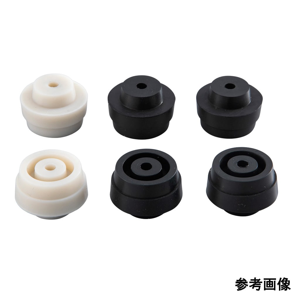 アズワン スクリュー管瓶用穴付きゴム栓 ブチルゴムR-IIR 1個 (ご注文単位1個) 【直送品】