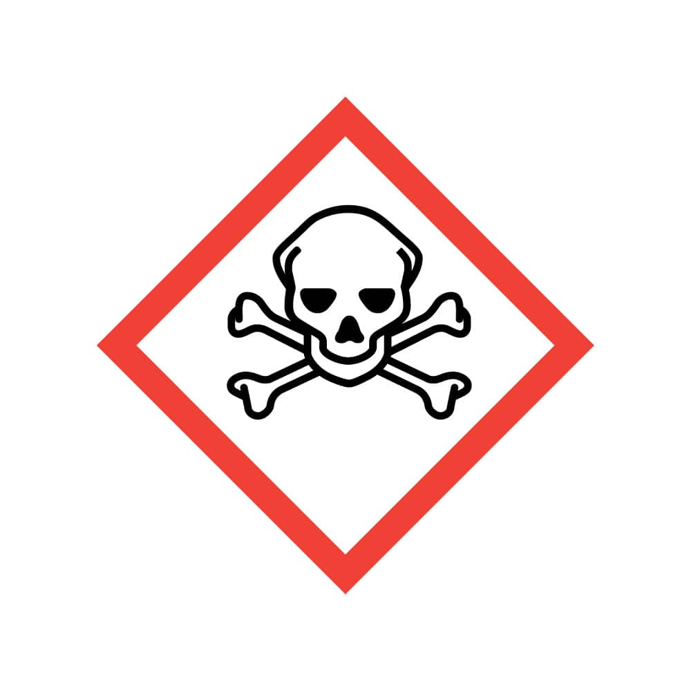 セーフラン安全用品 GHSラベルステッカー 急性毒性 (高毒性) 20×20mm 500枚J2526-S 1巻 (ご注文単位1巻) 【直送品】