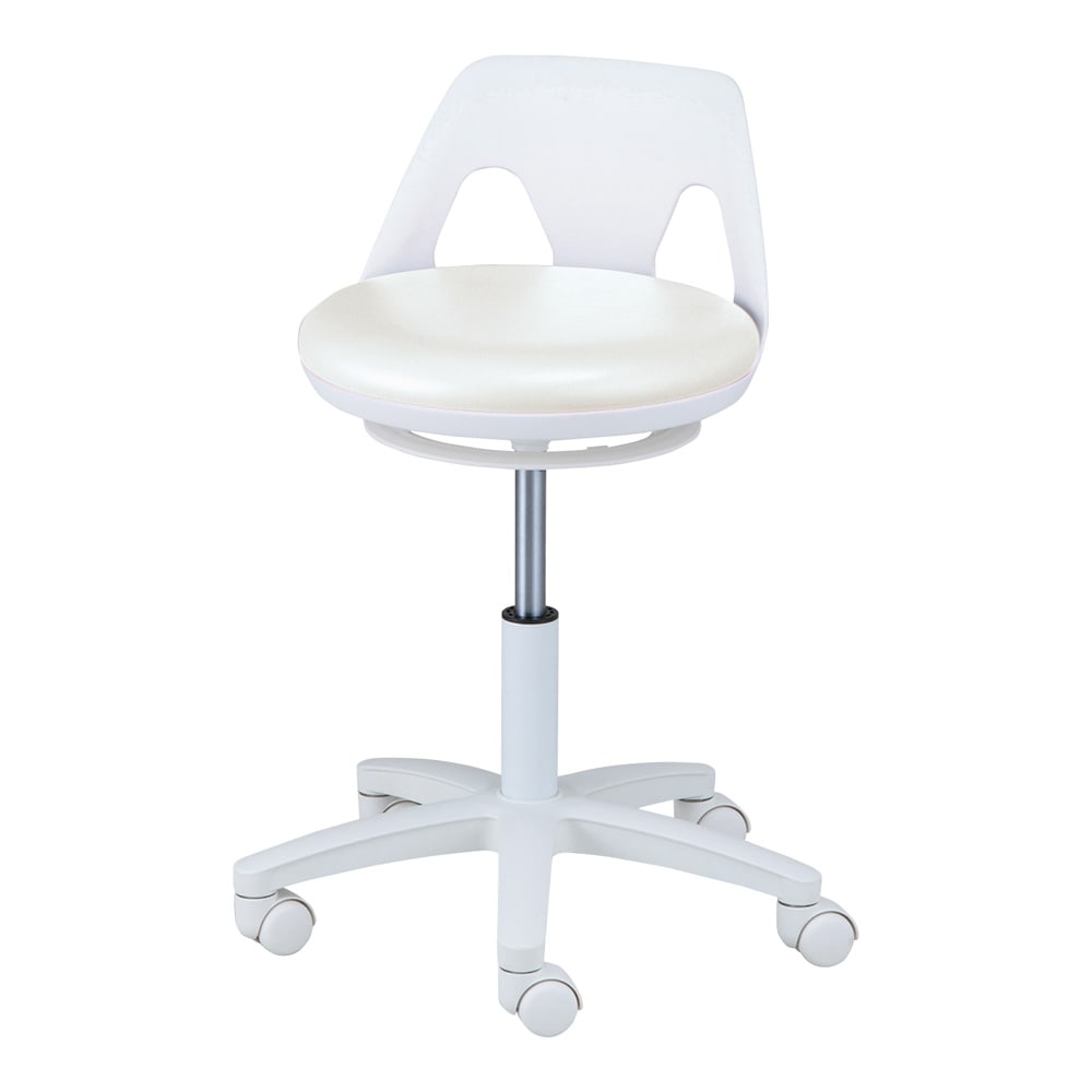 アズワン ナースチェア (ラクーン/ワイド) リング無し ホワイトNV-W-W 1個 (ご注文単位1個) 【直送品】