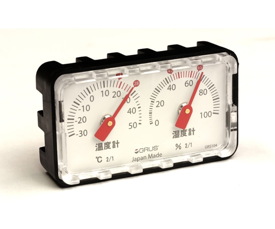 GRUS (グルス) グルス 小型精密温湿度計 日本製 一般用GRS104 1個 (ご注文単位1個) 【直送品】