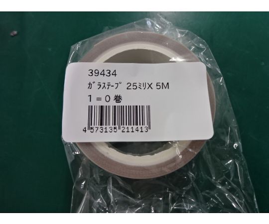 富士インパルス ガラステープ 25ミリ×5m39434 1巻 (ご注文単位1巻) 【直送品】