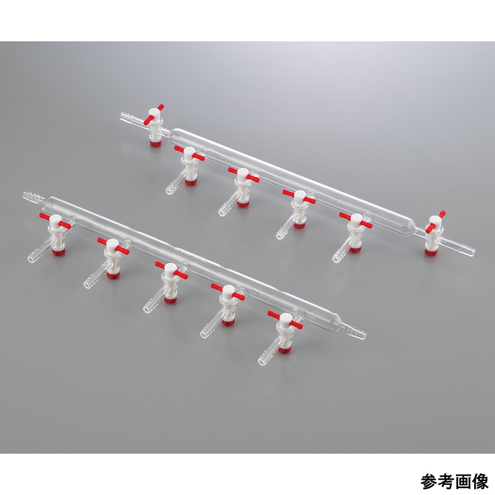 アズワン 真空マニホールド サイドコック付 コック数6VMSS06 1個 (ご注文単位1個) 【直送品】