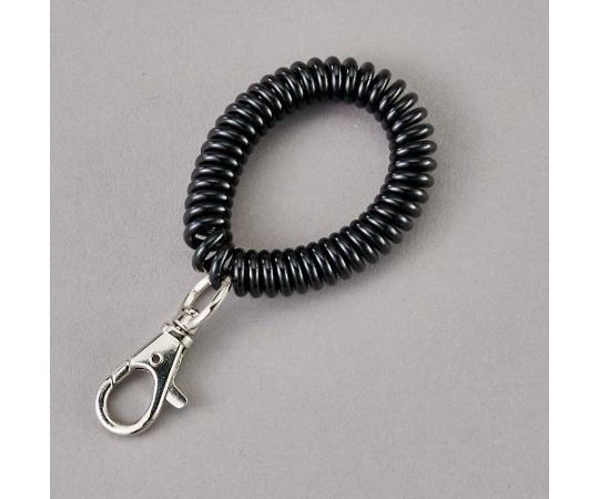 アズワン リストキーコイル (スナップ付/ブラック) EA916ZL-151 1個 (ご注文単位1個) 【直送品】