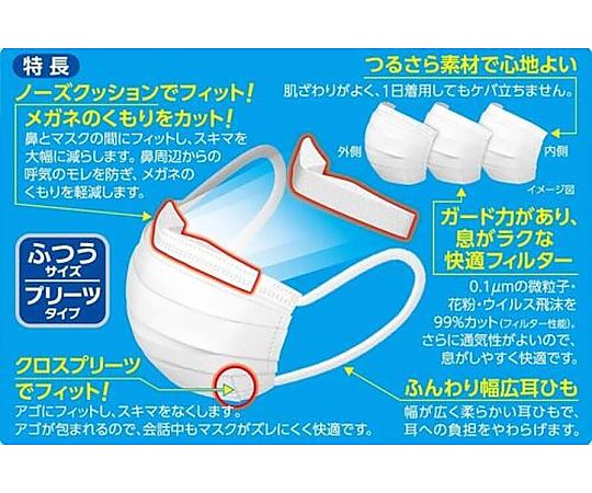 白元アース 快適ガードプロ (プリーツタイプ) ふつう 1袋 (15枚入) 58031-0 1袋 (ご注文単位1袋) 【直送品】