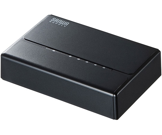 サンワサプライ スイッチングハブ 5ポート マグネット付きLAN-SWHP501BK 1個 (ご注文単位1個) 【直送品】