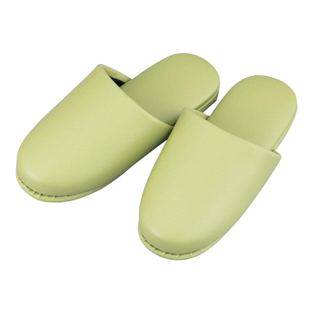 テンダイ シボナシレザー風スリッパ (子供用) ライトグリーン 5足入564090 1パック (ご注文単位1パック) 【直送品】