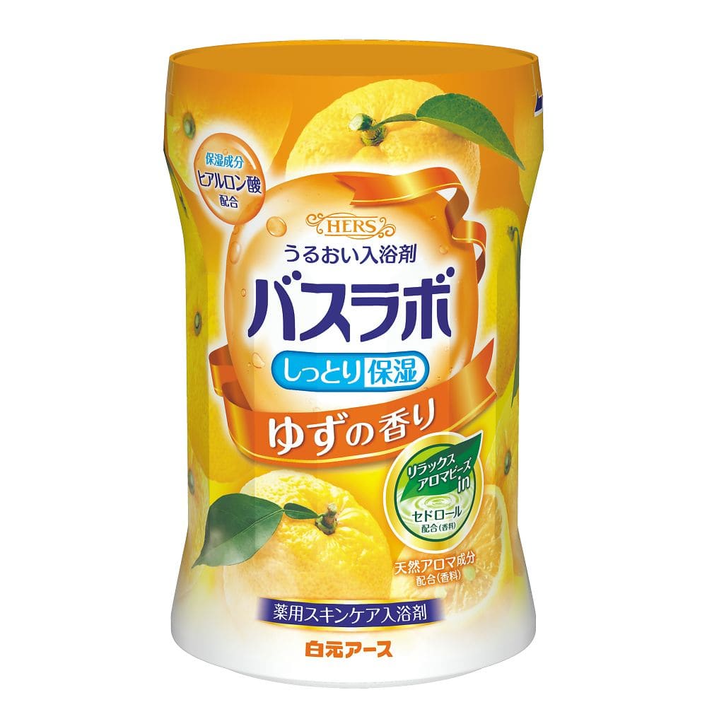 白元アース HERSバスラボ ボトル (入浴剤) ゆずの香り 540g22485-7 1本 (ご注文単位1本) 【直送品】