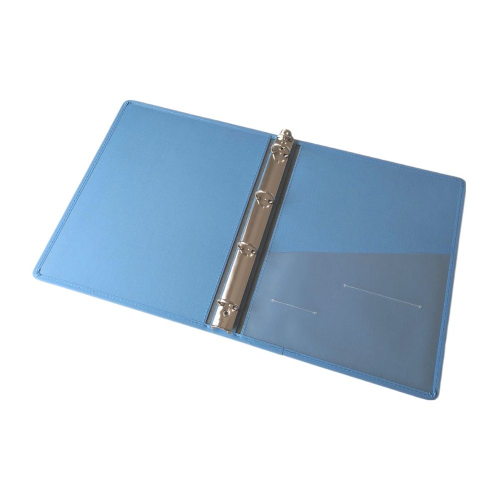 サンリーフ カルテブック (スタンダードタイプ) A4 4穴 ブルー 背幅40mmSK-440-4BL 1冊 (ご注文単位1冊) 【直送品】