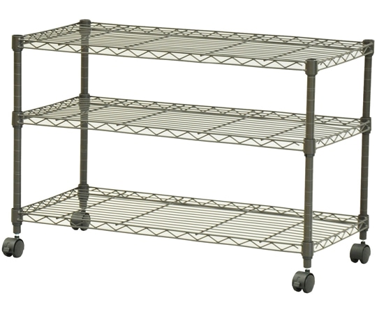 エイ・アイ・エス 19Φスチールラックセットキャスター付き ブラウン 幅75×奥行35×高さ51cmALC-7550B BR 1個 (ご注文単位1個) 【直送品】