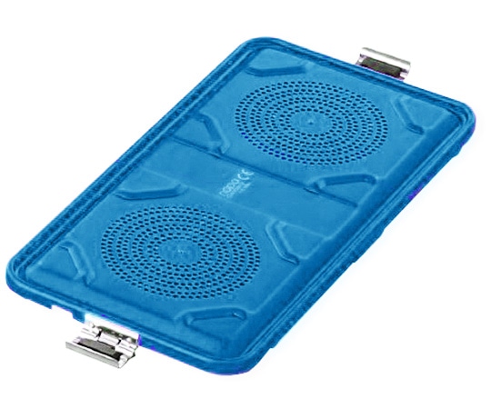 アズワン 滅菌コンテナ L用蓋 ブルー 1個 (ご注文単位1個) 【直送品】