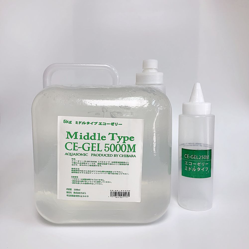 ちばら エコーゼリー 5L×1個入 ミドルタイプ (超音波検査用) CE-GEL5000M 1箱 (ご注文単位1箱) 【直送品】