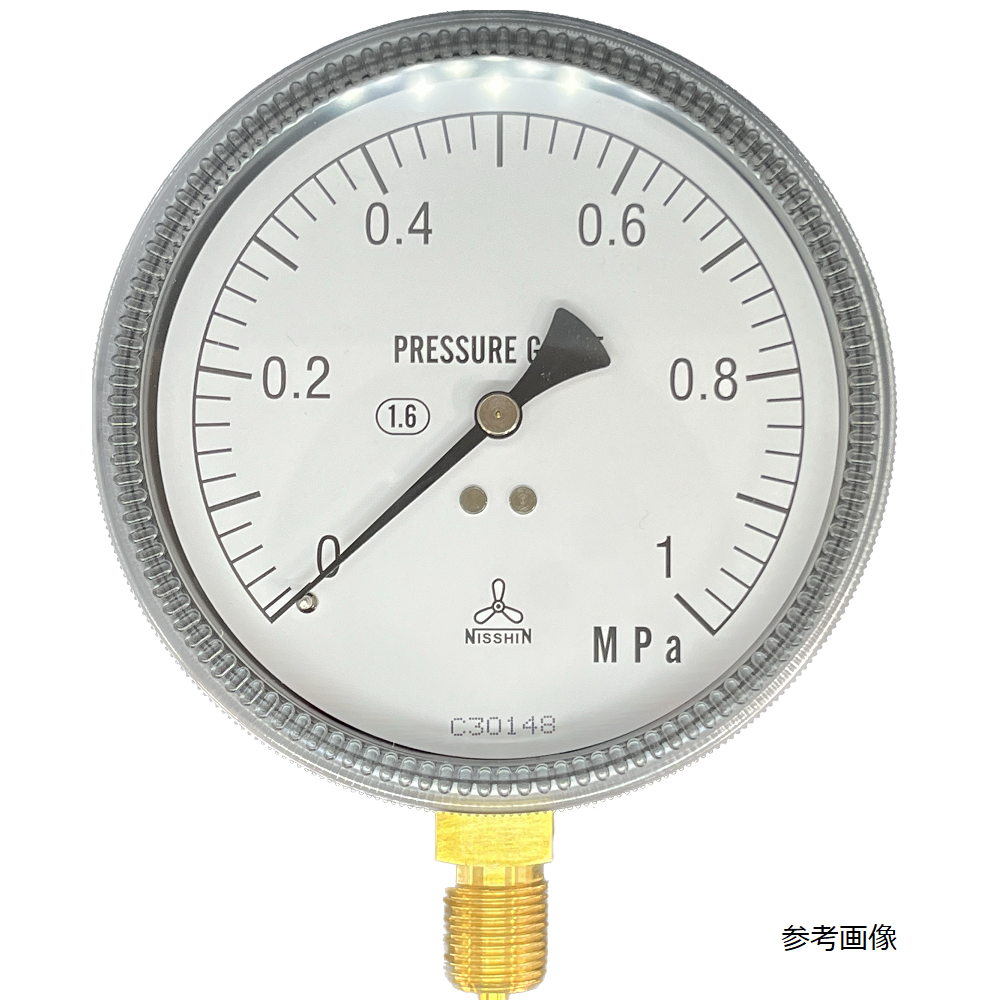 アズワン 汎用圧力計A形 φ100 G3/8B0.4PA10-100A-S-G3-P0.4 1個 (ご注文単位1個) 【直送品】