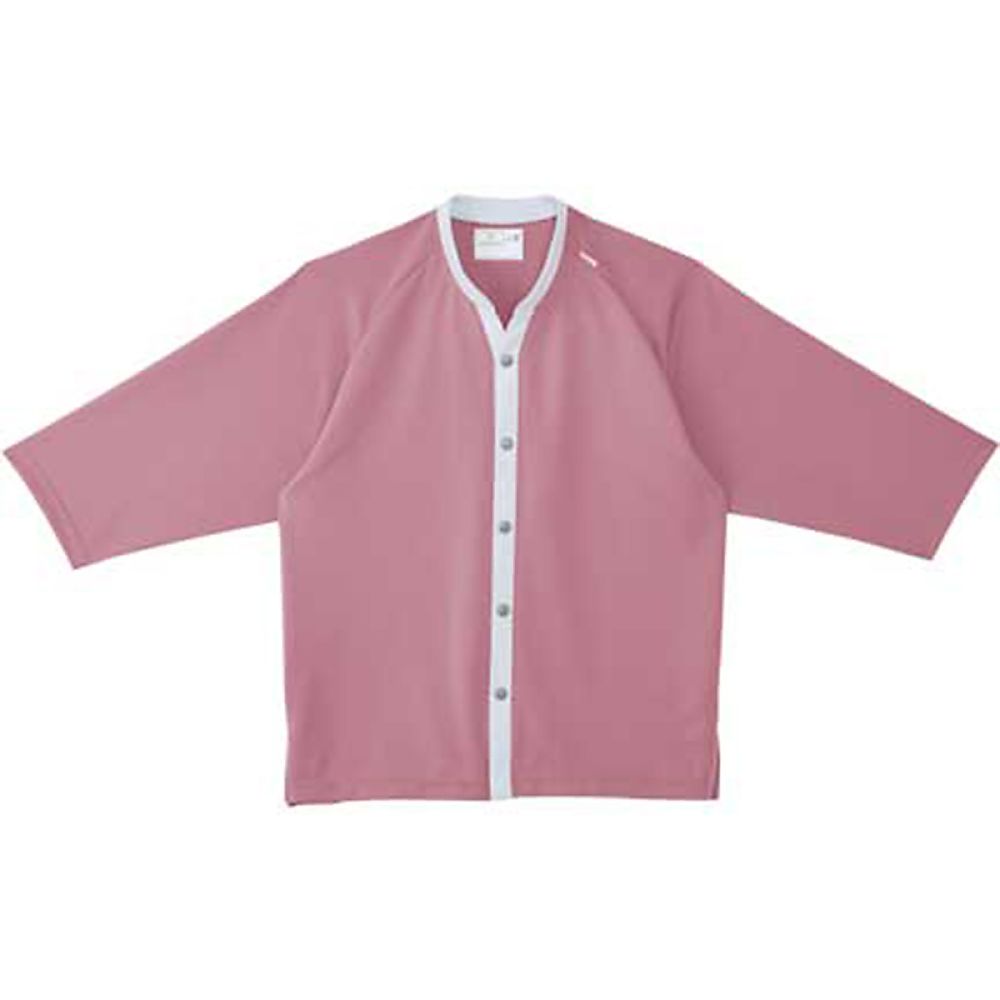 KIRAKU (トンボ) 前開きシャツ ピンク L (身丈71cm) CR801-13 L 1枚 (ご注文単位1枚) 【直送品】