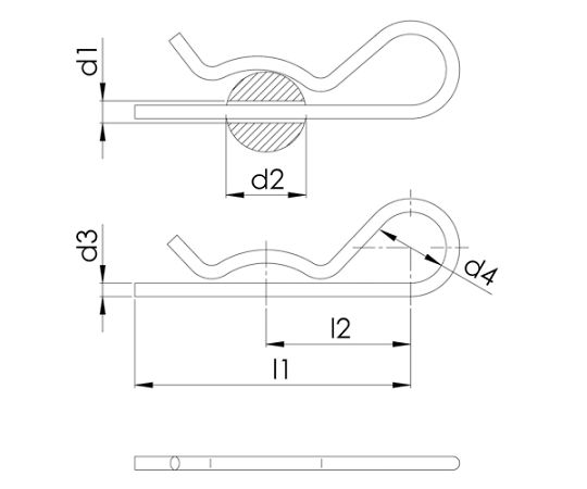 アズワン 30-45mm スナップピン (5本) EA949PJ-146 1パック (ご注文単位1パック) 【直送品】