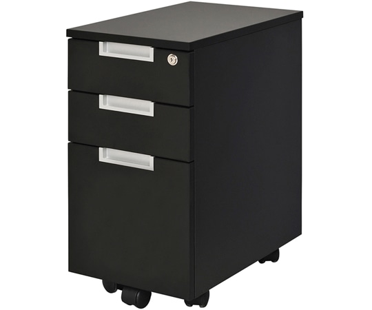 アール・エフ・ヤマカワ スチール脚デスク スリムワゴン ブラックGZCA-SL315BK 1台 (ご注文単位1台) 【直送品】