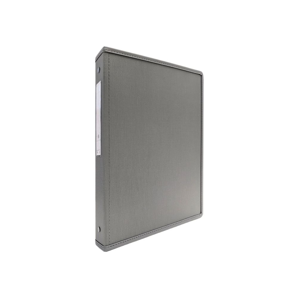 サンリーフ カルテブック (スタンダードタイプ) A4 4穴 グレー 背幅40mmSK-440-4GL 1冊 (ご注文単位1冊) 【直送品】