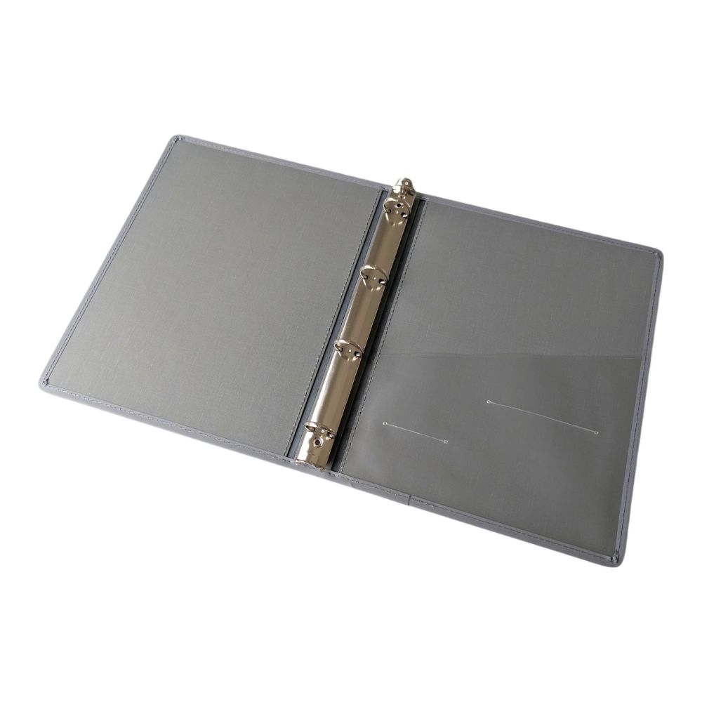サンリーフ カルテブック (スタンダードタイプ) A4 4穴 グレー 背幅40mmSK-440-4GL 1冊 (ご注文単位1冊) 【直送品】