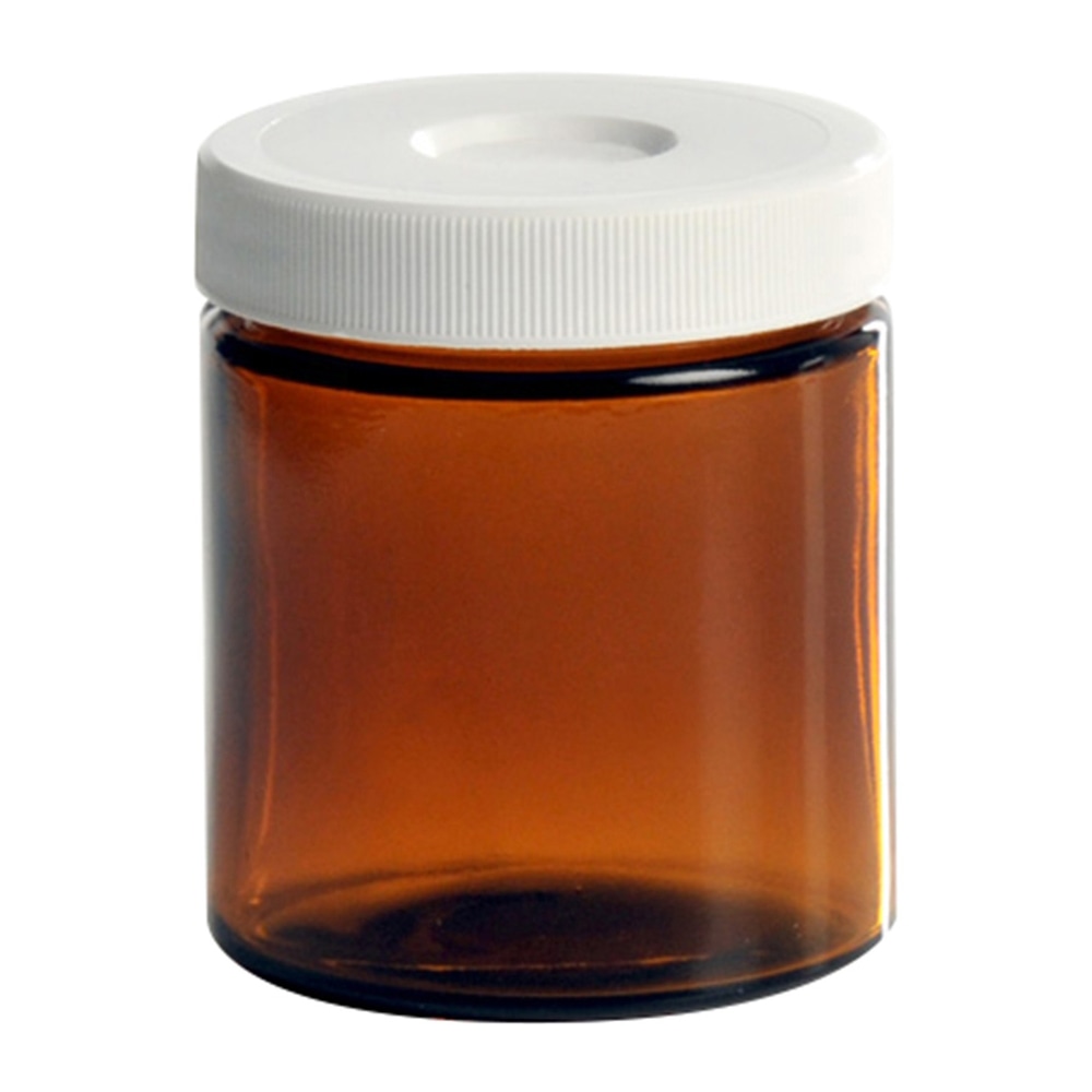 Quality Environmental Containers セプタム付きボトル・広口 110mL 未洗浄 茶 24本入1124-S004 1箱 (ご注文単位1箱) 【直送品】